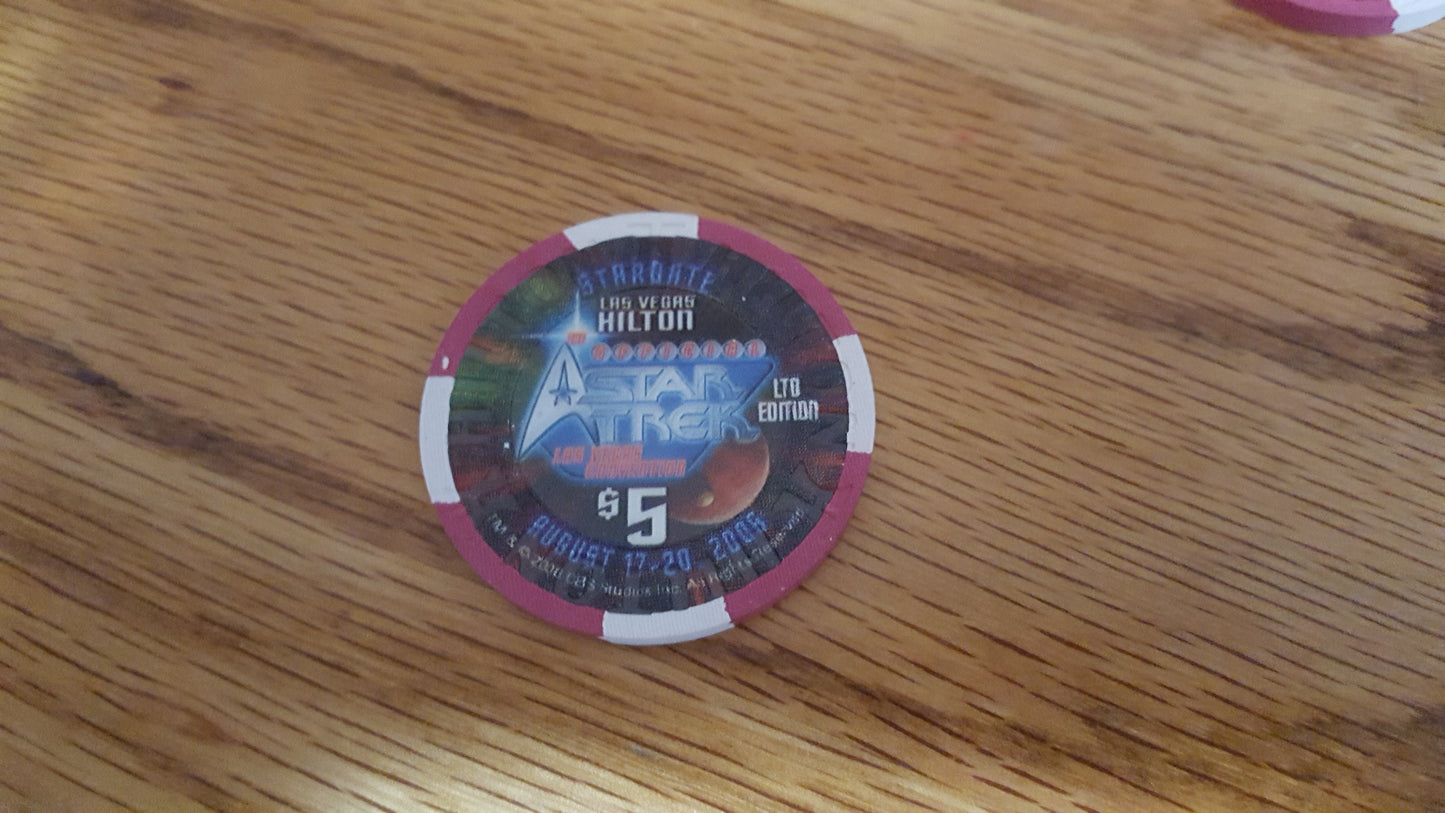 Star Trek Limited Edition Poker Chip, Star Trek The Next Generation Enterprise