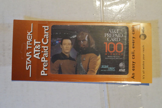 Star Trek AT&T Phone Card Star Trek the Next Generation Worf and Data