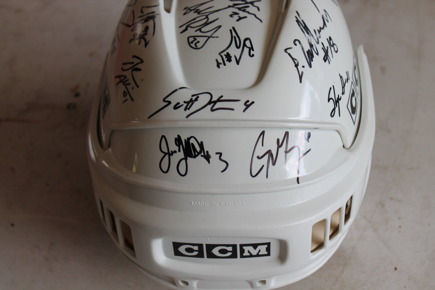 Tacoma Sabercats Hockey Helmet Signed by Team